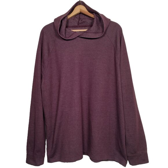 GAP Tops - GAP Shirt Women XXL Hooded Raglan Long Sleeve Plum Purple Athleisure Activewear